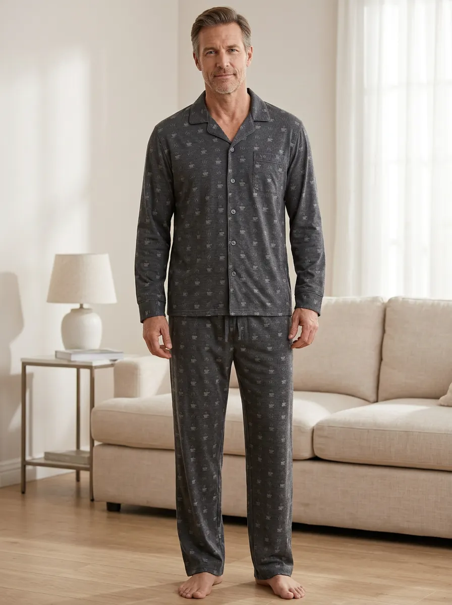 Relaxed Style Classic Men's Pajama Set