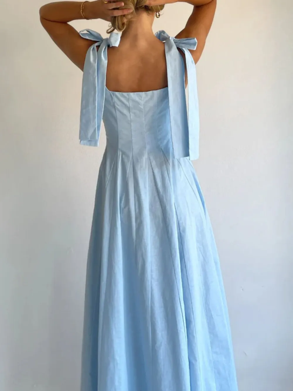 Tie Shoulder Maxi Dress