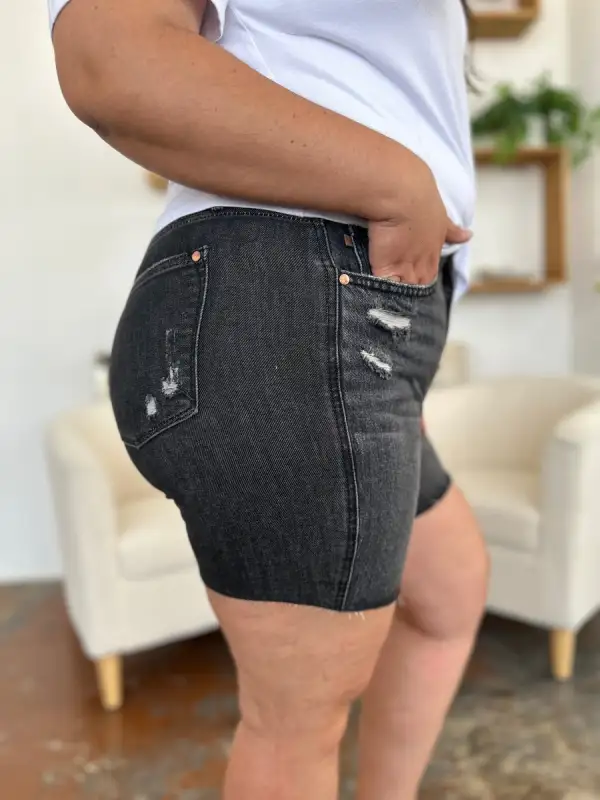 Classic High Waist Denim Shorts