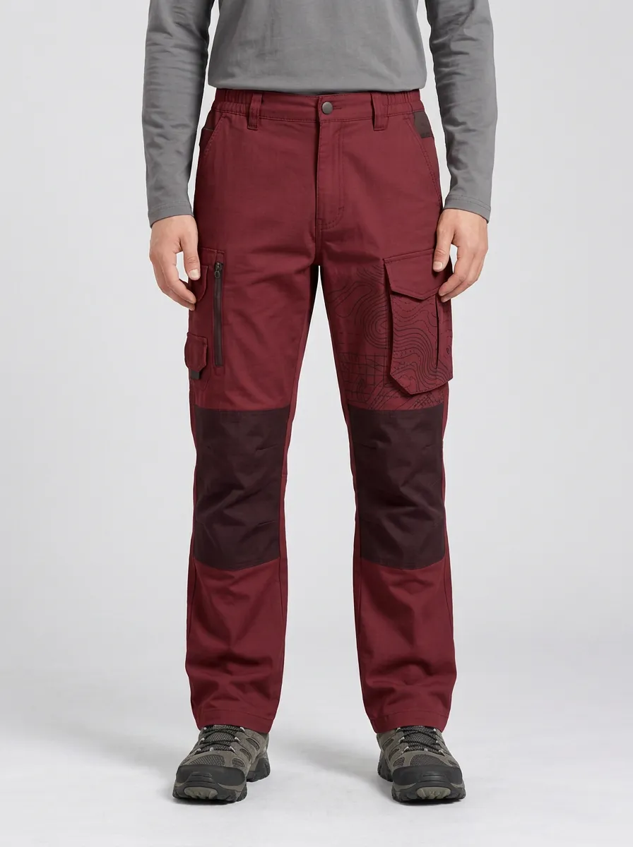 Tactical Outdoor Topographic Map Trail Cargo Pants