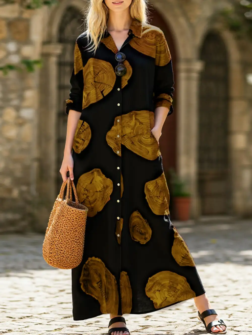 Simple Loose Long Shirt Dress