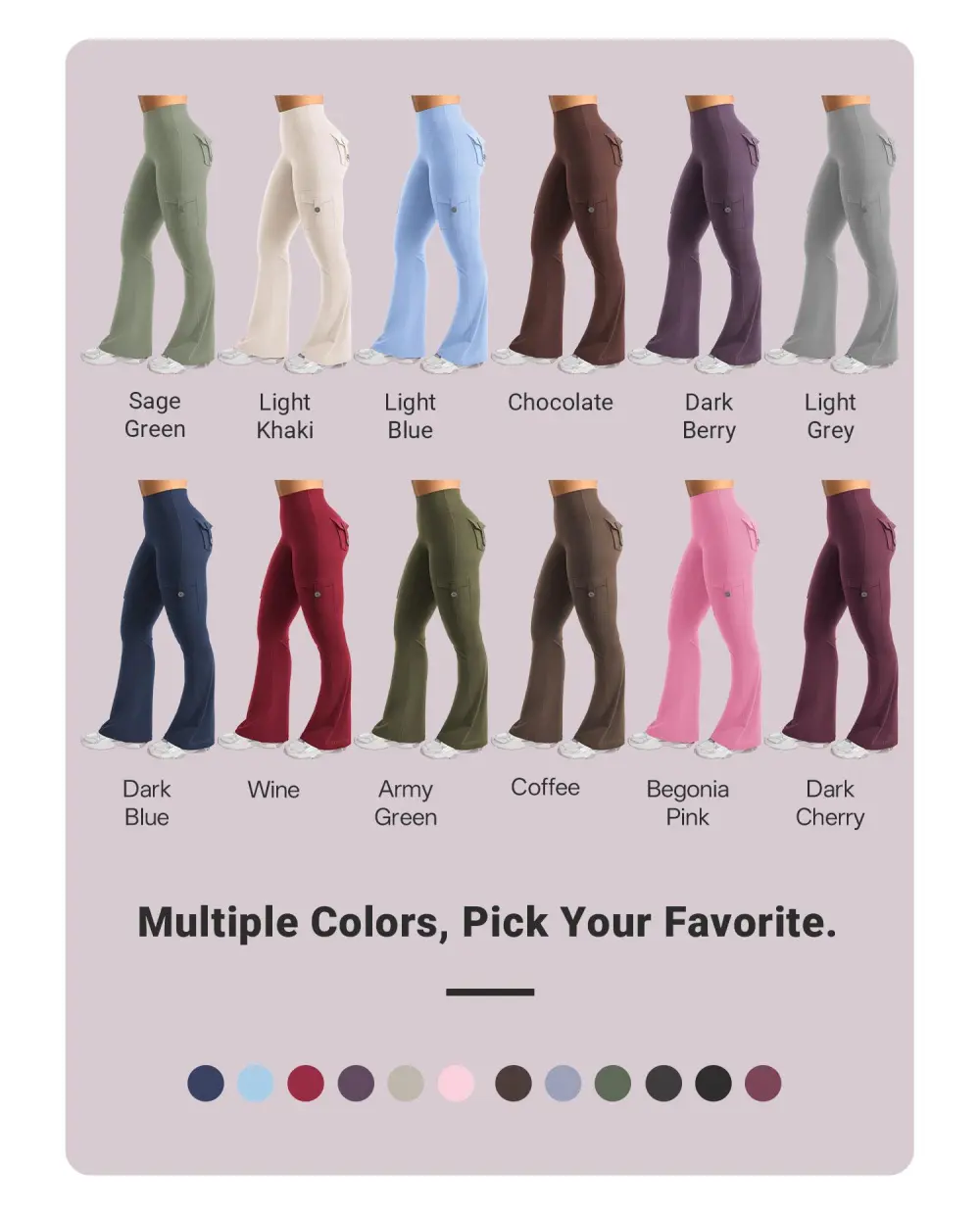 Women's High Waisted Scrunch Flare Yoga Leggings with Pockets