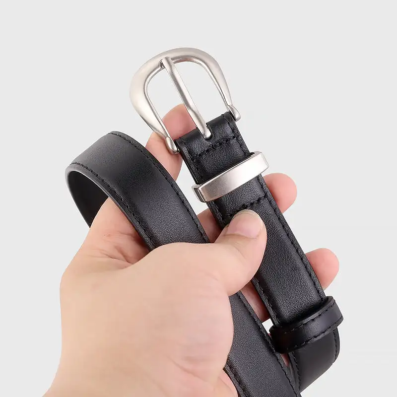 Essential Classic Leather Belt with Buckle