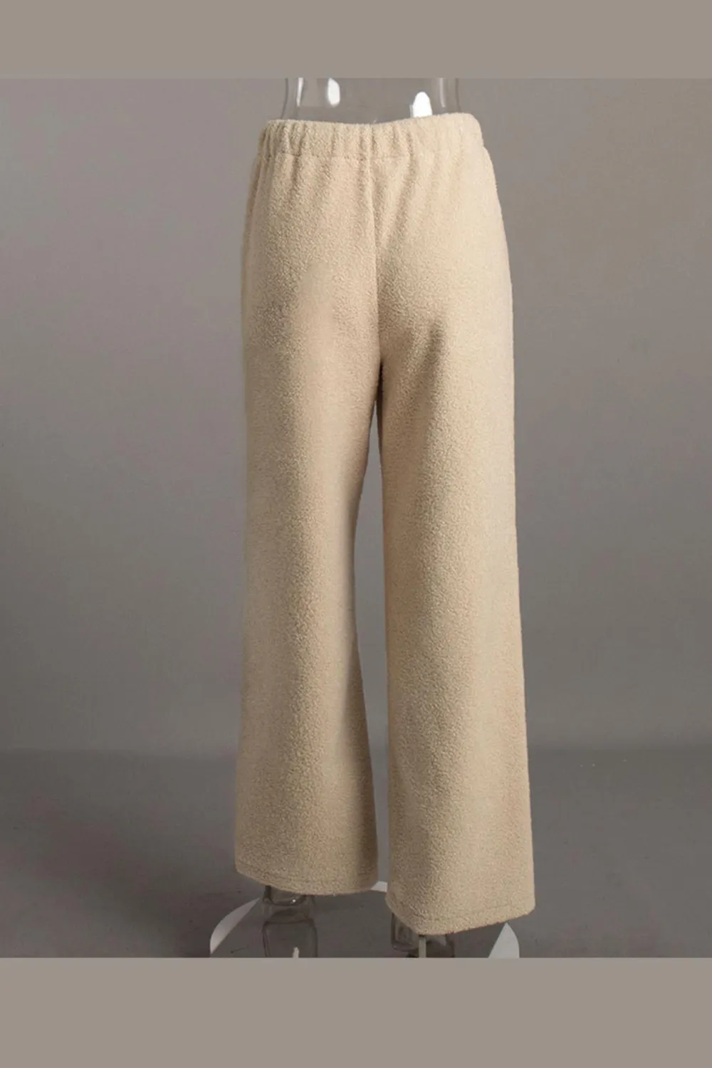 Plush Boucle Wide Leg Pants