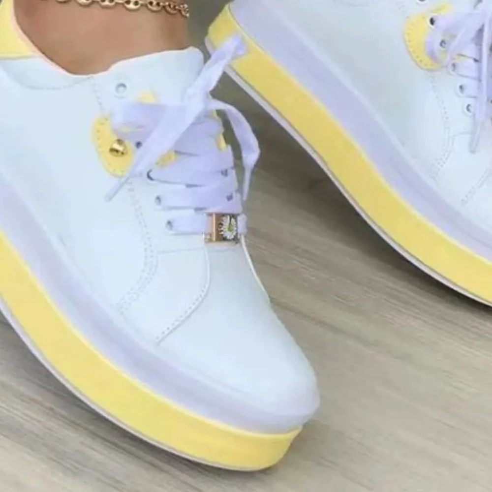 Refined Lace-Up Platform Sneakers