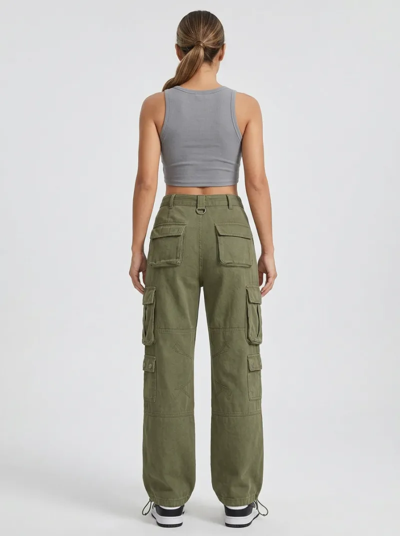 Signature Utility Style Multi Pocket Training Look Women's Multi Pocket Cargo Pants