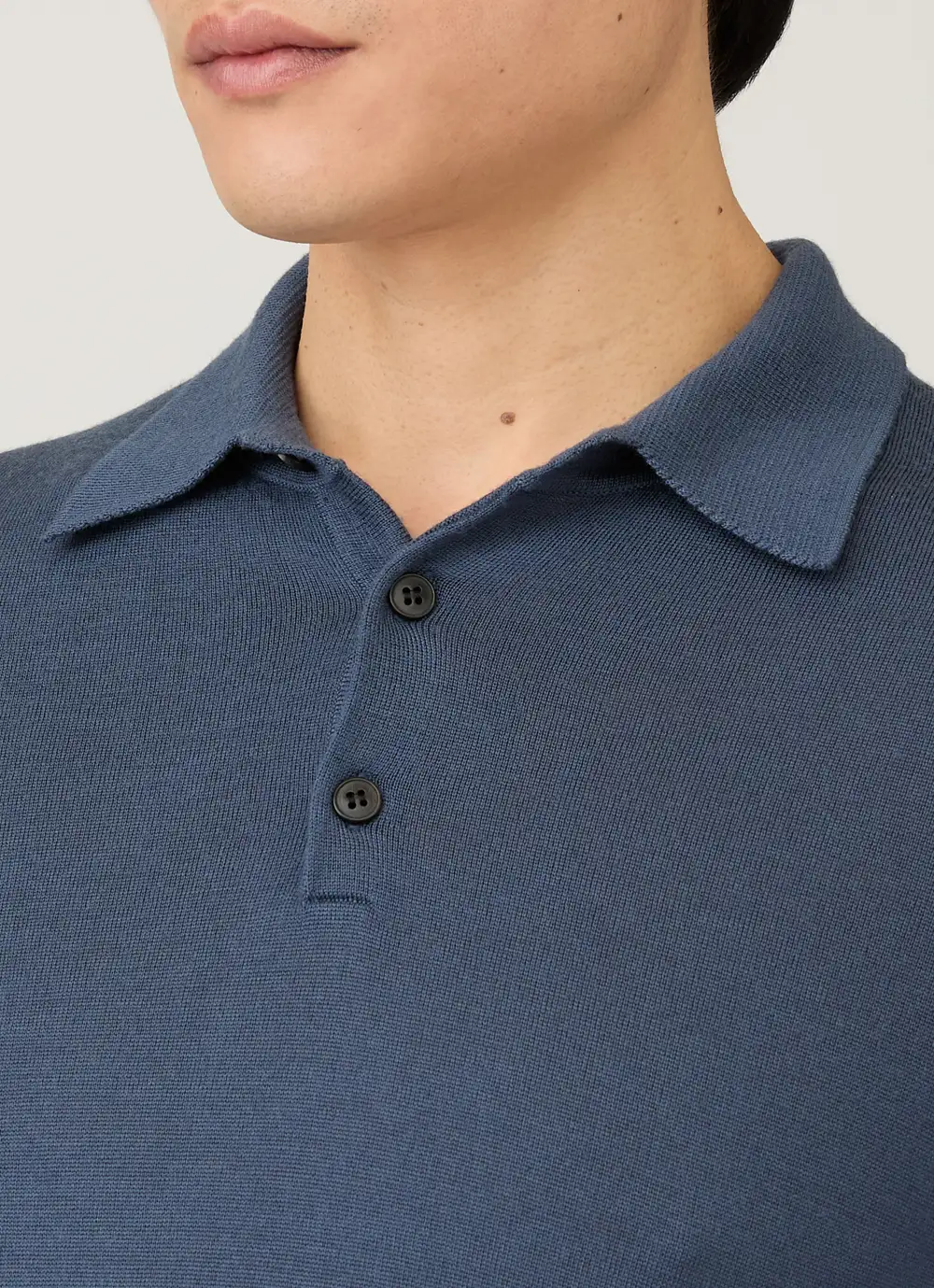 Modern Everyday Slim Fit Merino Knit Long Sleeve Polo Shirt