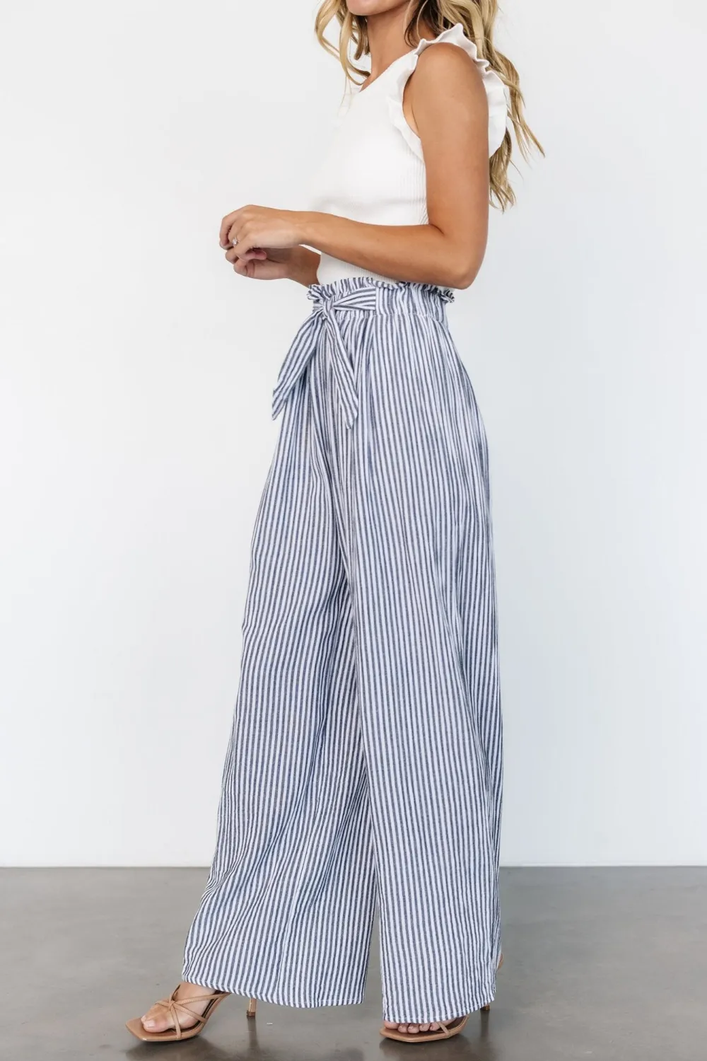 Daily Versatile Striped Loose Pants