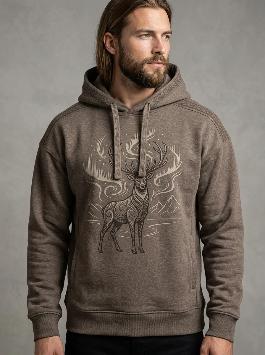 Men's Stag Pullover Relaxed Hoodie