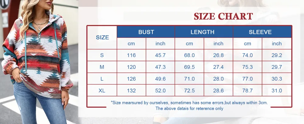 🧶 Women’s Oversized Aztec Zip Up Hoodie – Cozy, Chic & Effortlessly Cool