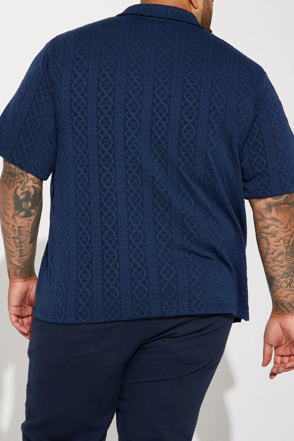 Fold Down Collar Short Sleeve Polo