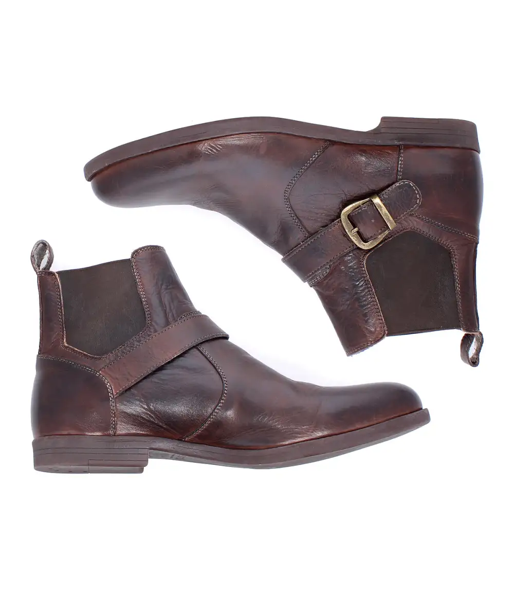 Buckled Streamlined Chelsea Boots