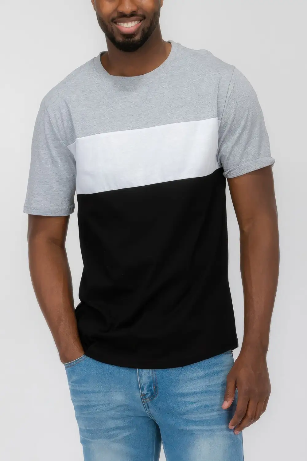 Men's Color Block Short Sleeve T-Shirt