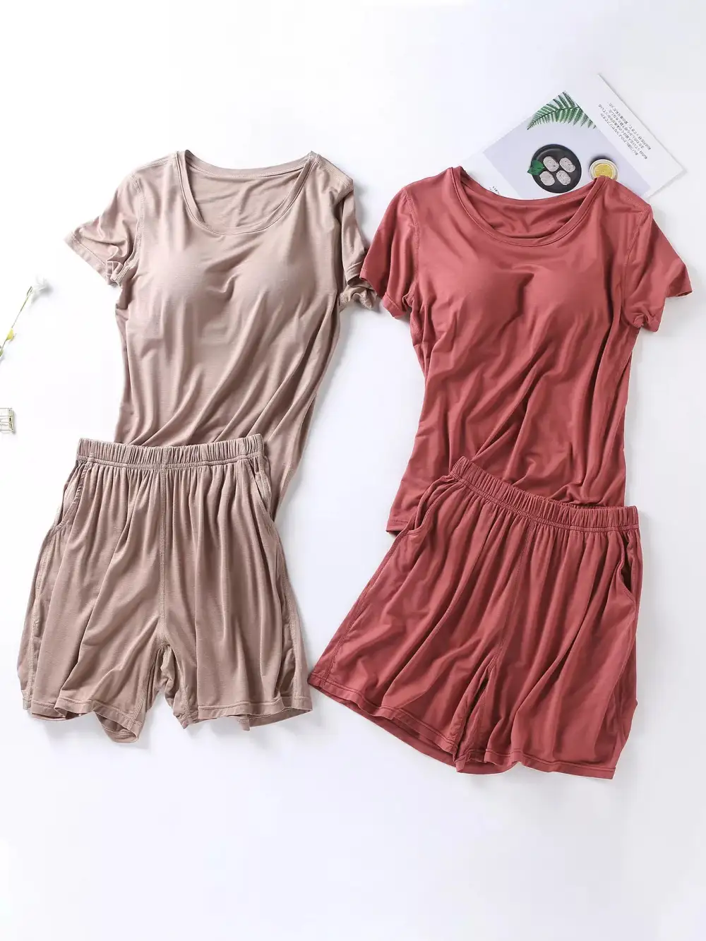 Comfortable Everyday Pajama Set Comes With Built-In Breast Pads