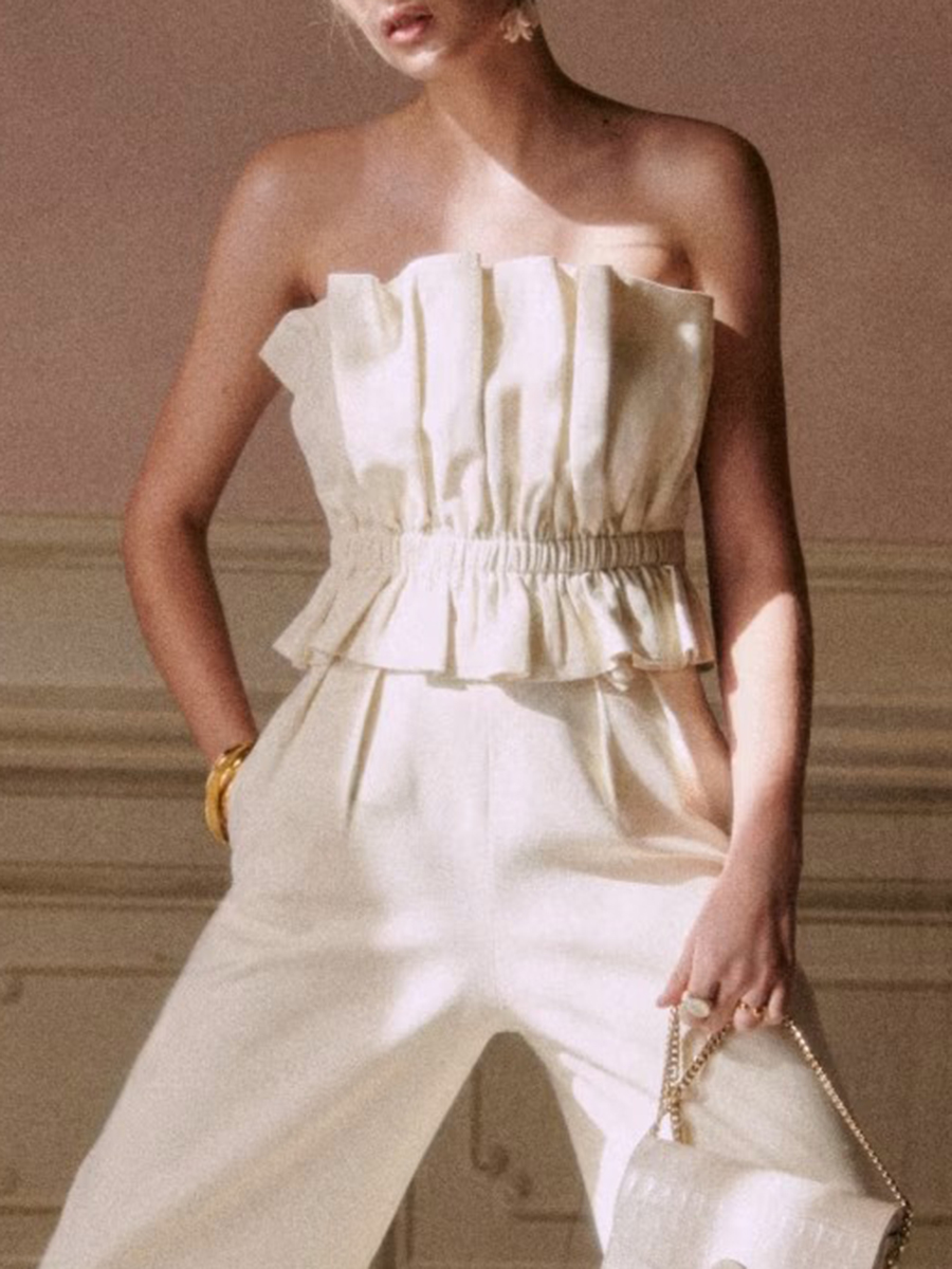 One Shoulder Crop Tops