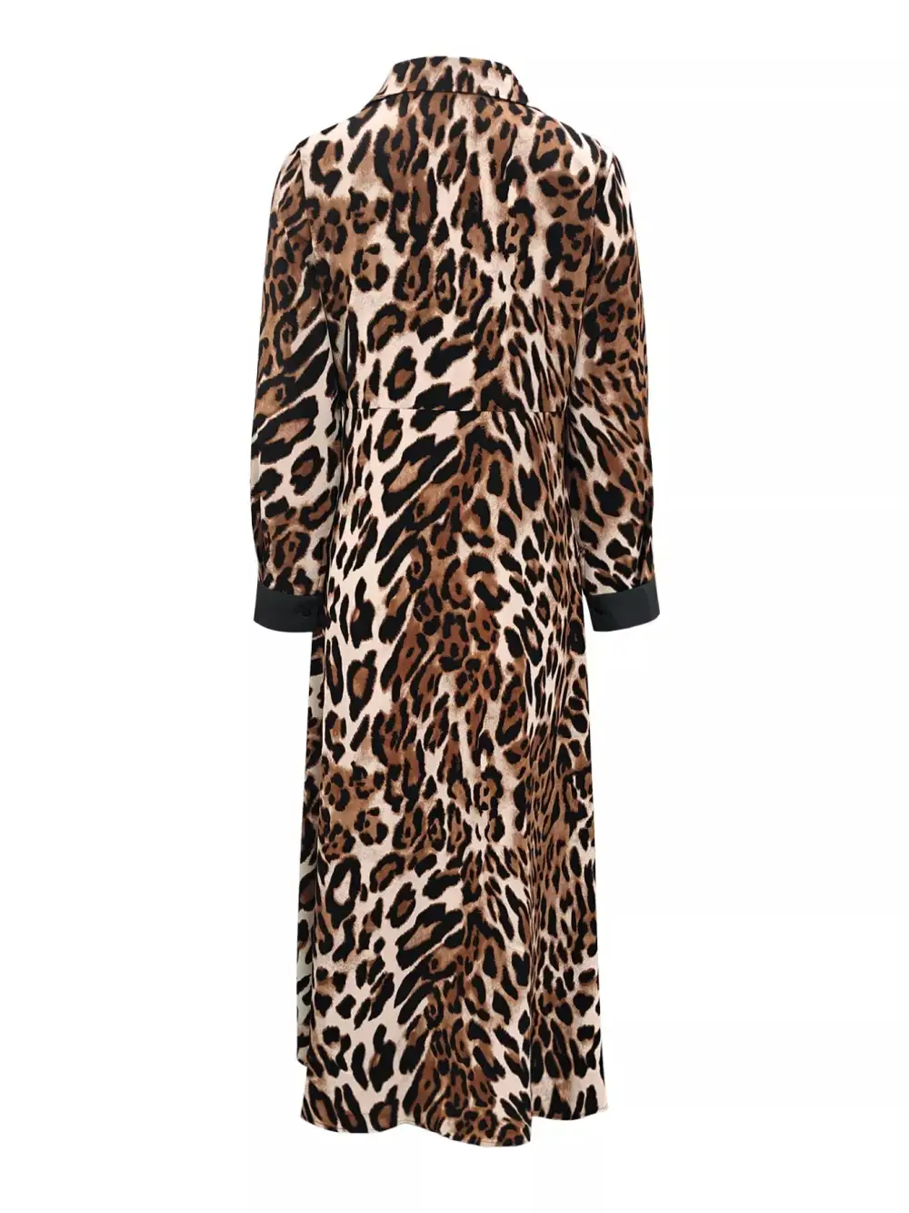 Long Sleeve Printed Colorblock Maxi Dress