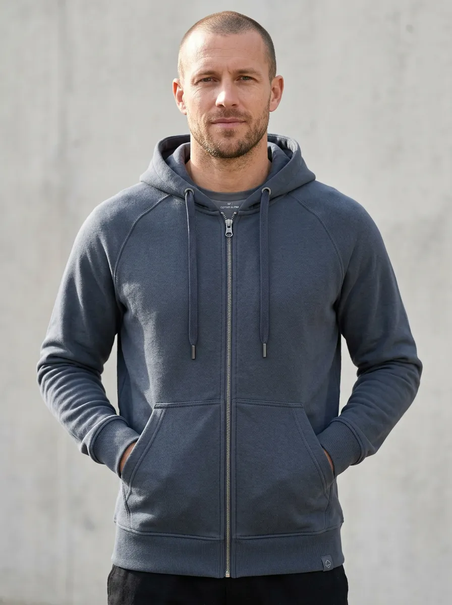 Men's Hooded Zip-Up Sports Jacket