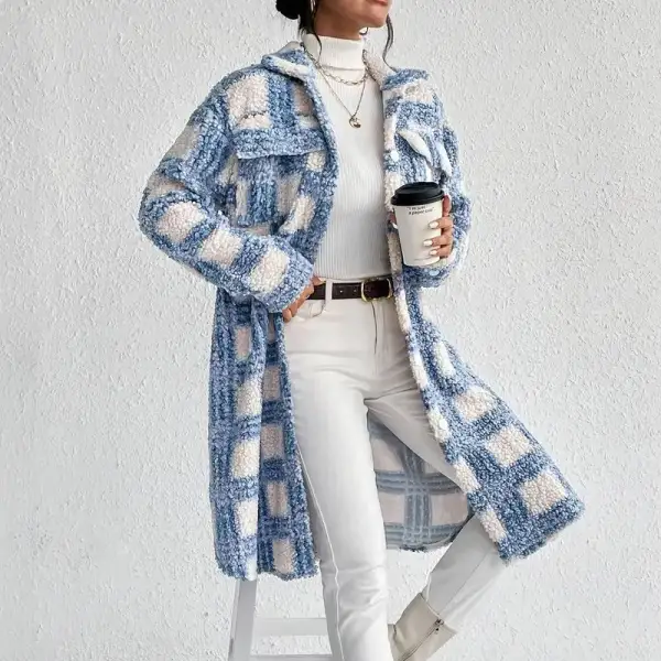 Plaid Fleece Layering Jacket
