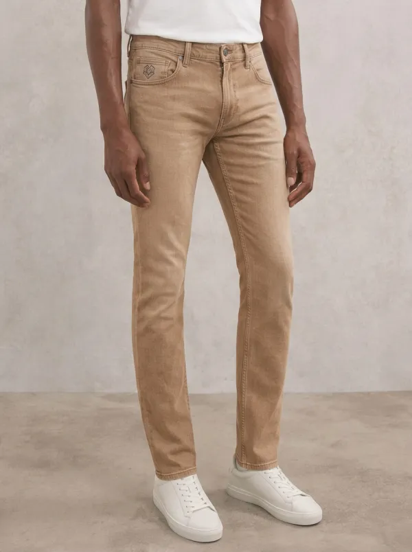 Men's Classic Everyday Light Wash Stretch Denim Jeans