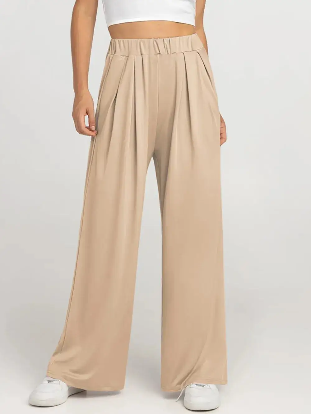 Clean High Waist Wide Leg Pants