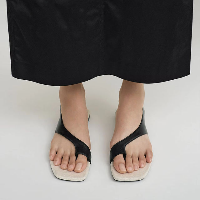 Solviera Square Toe Slingback Flats