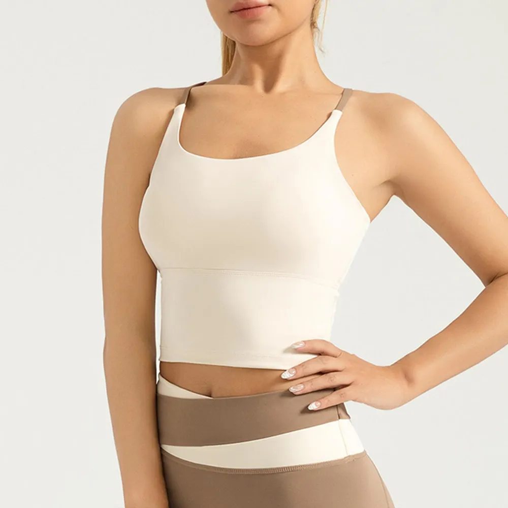 Women's Plain Criss Cross Sports Top