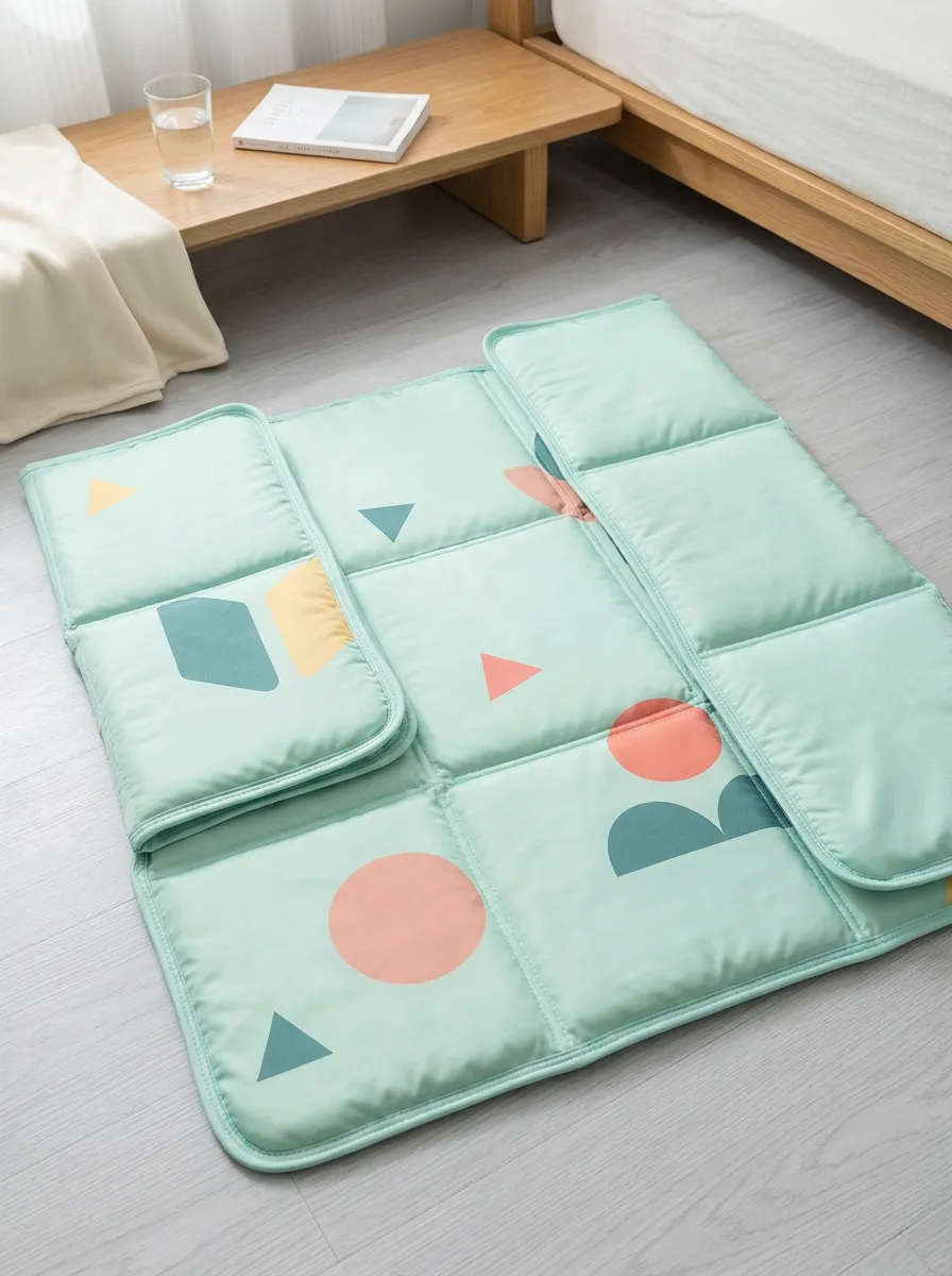 Minimalist Geometric Shapes Pattern Cooling Mat