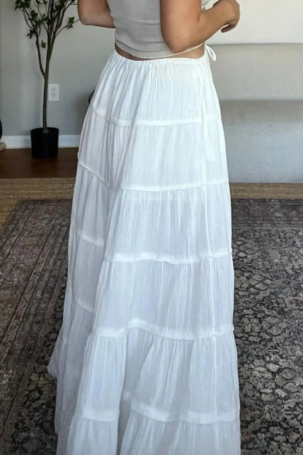 Quiet Drawstring Bohemian Skirt