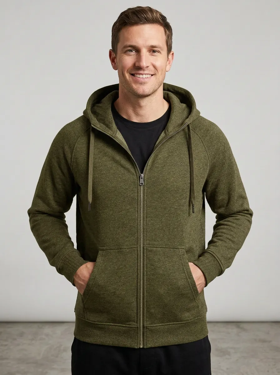 Active Mountain Graphic Zip-Up Casual Look Men's Sport Jacket