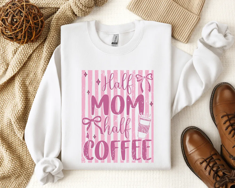 Mom Coffee Graphic Crewneck Sweatshirt
