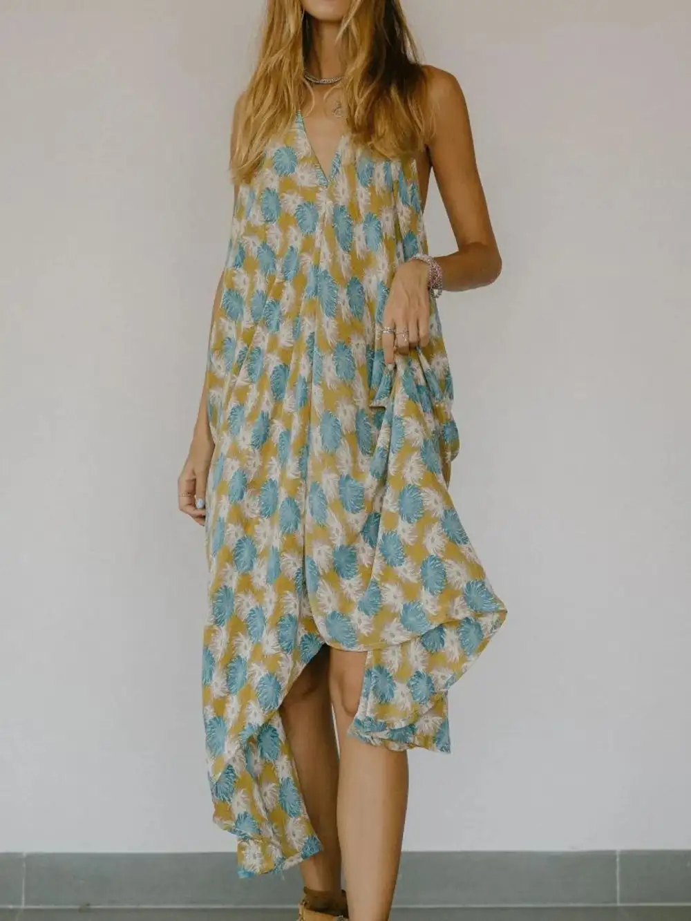 Wearable Cut Printed Dress
