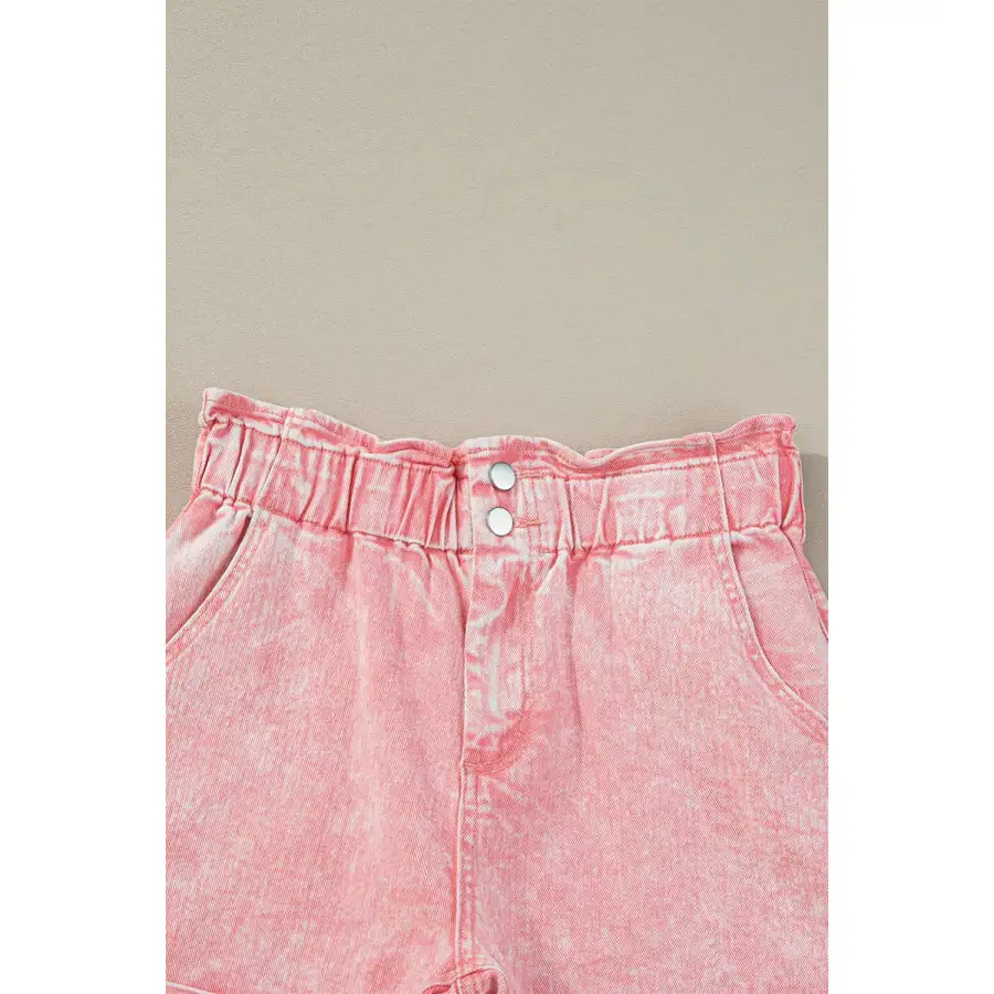 Paperbag Waist Denim Shorts