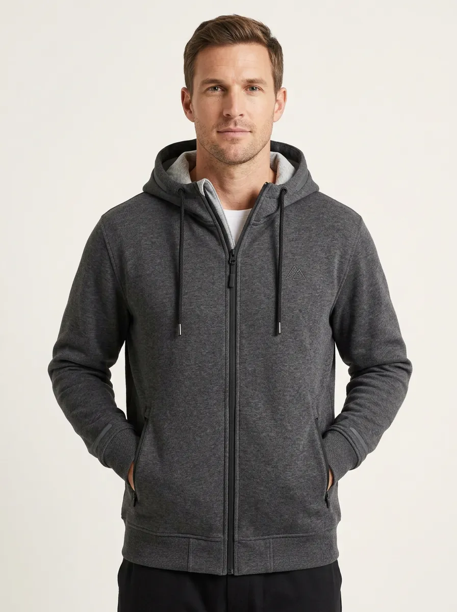 Athletic Mountain Graphic Zip-Up Fit Men's Sport Jacket