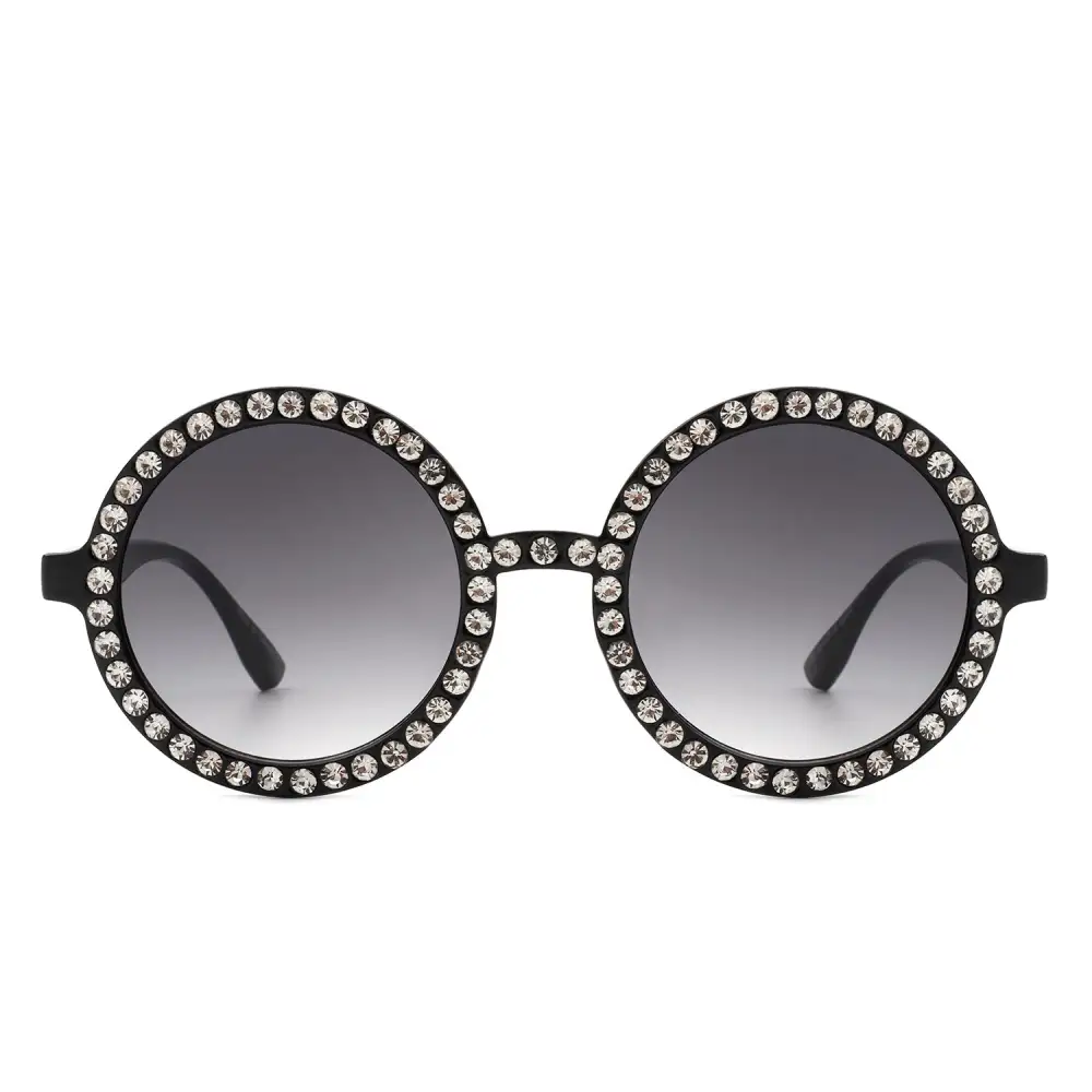 Fuzzy Round Frame Sunglasses