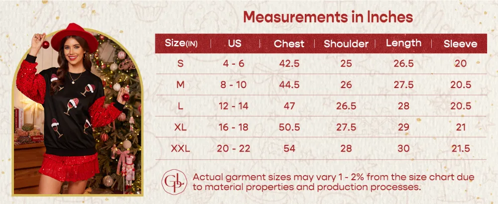 Womens Christmas Santa Sequin Sweatshirt – Sparkle, Celebrate & Stay Cozy