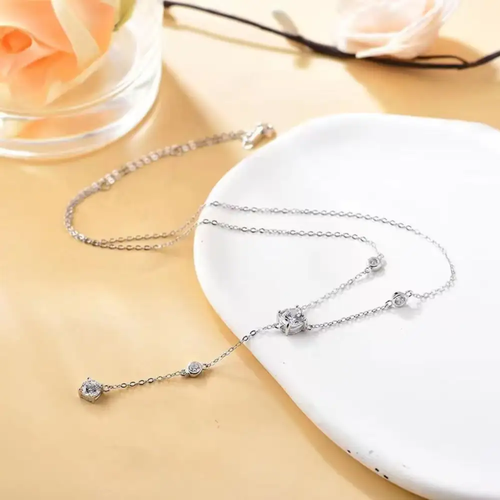 Carat Moissanite Sterling Necklace Elegant