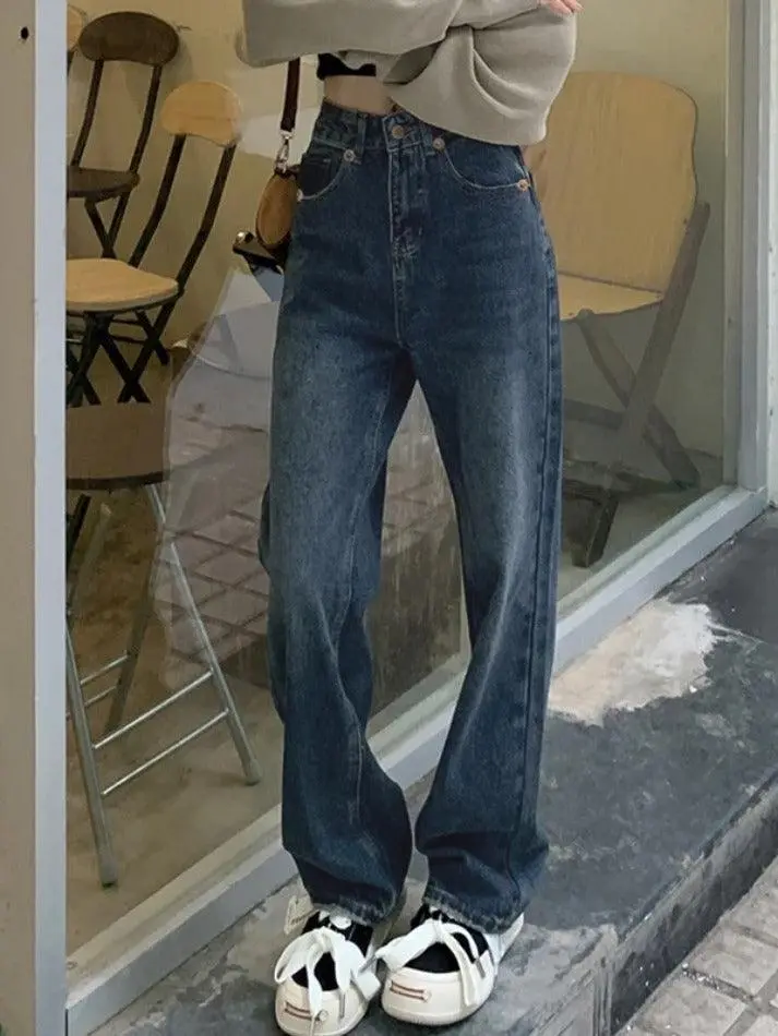 Vintage Print Back Boyfriend Jeans