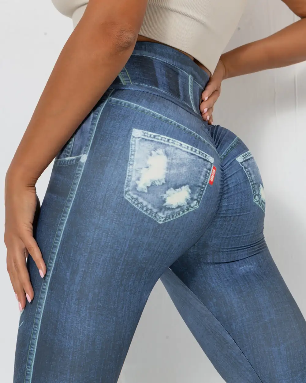 Active Scrunch Denim Yoga Pants