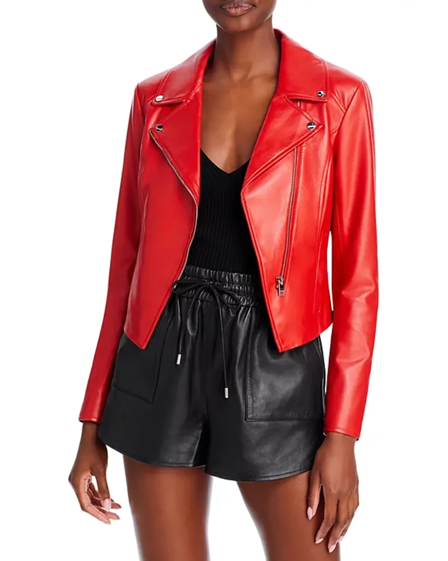 Faux Leather Moto Long Sleeves Jacket