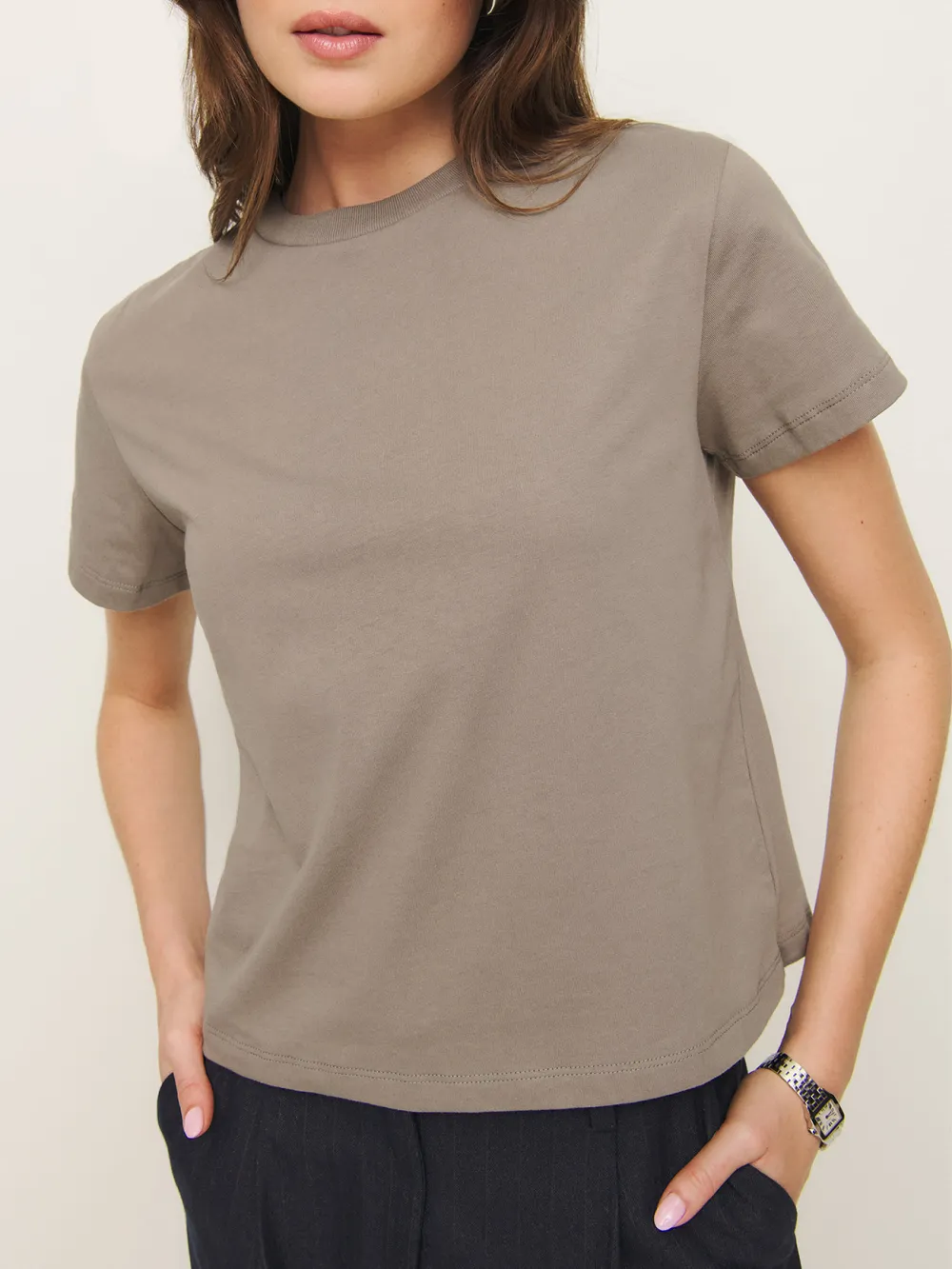 Crew Neck Cotton T-Shirt