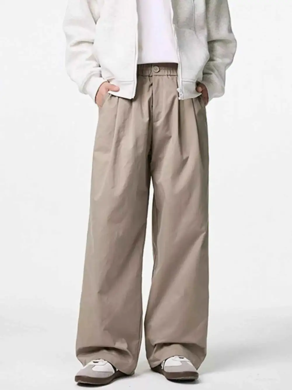 Classic Wide-Leg Relaxed Fit Pants