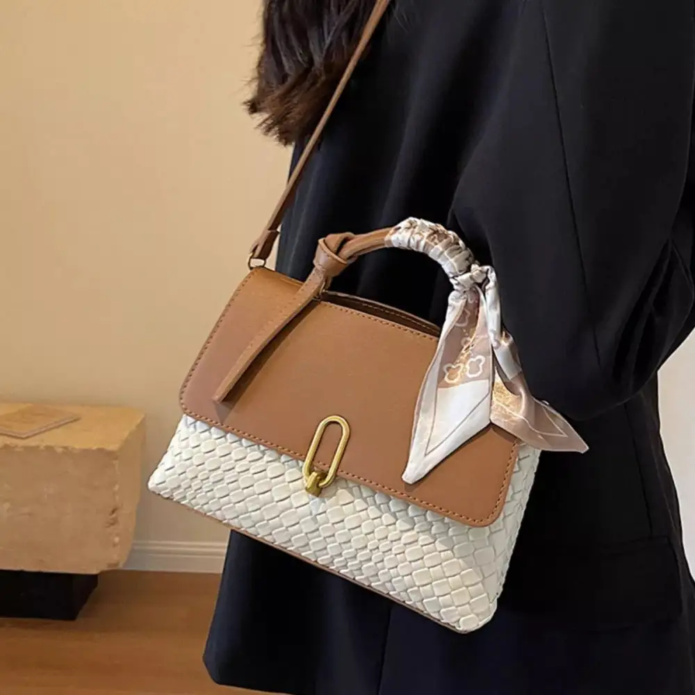 Textured Flap Crossbody Bag