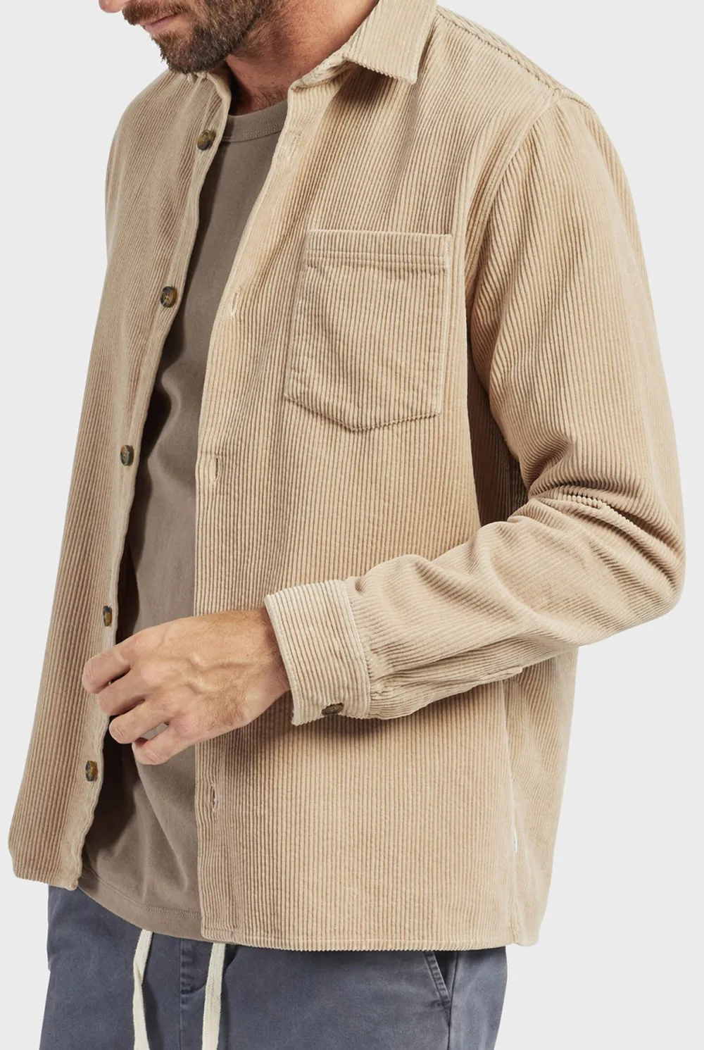 Lebowski Cord Overshirt-Navy
