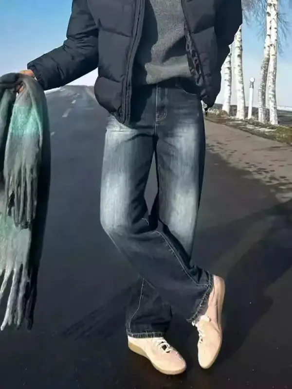 Highlight Faded Straight Leg Jeans