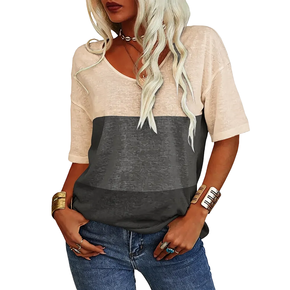 Women's Soft V-Neck Short-Sleeve T-Shirt-🔥8-Pack- Only $24