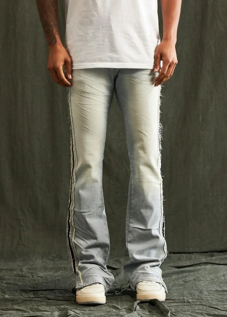 Ankle Opening Stripe Jeans