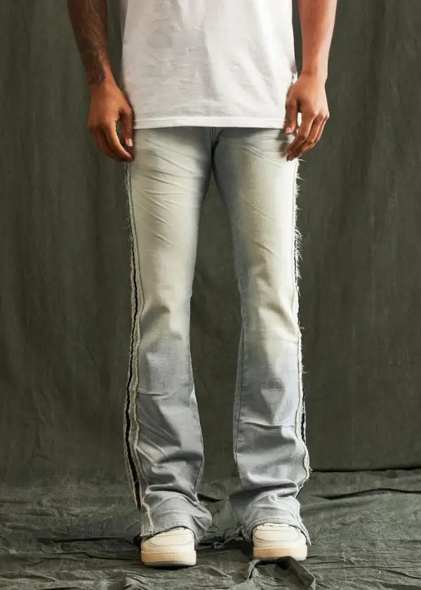 Ankle Opening Stripe Jeans