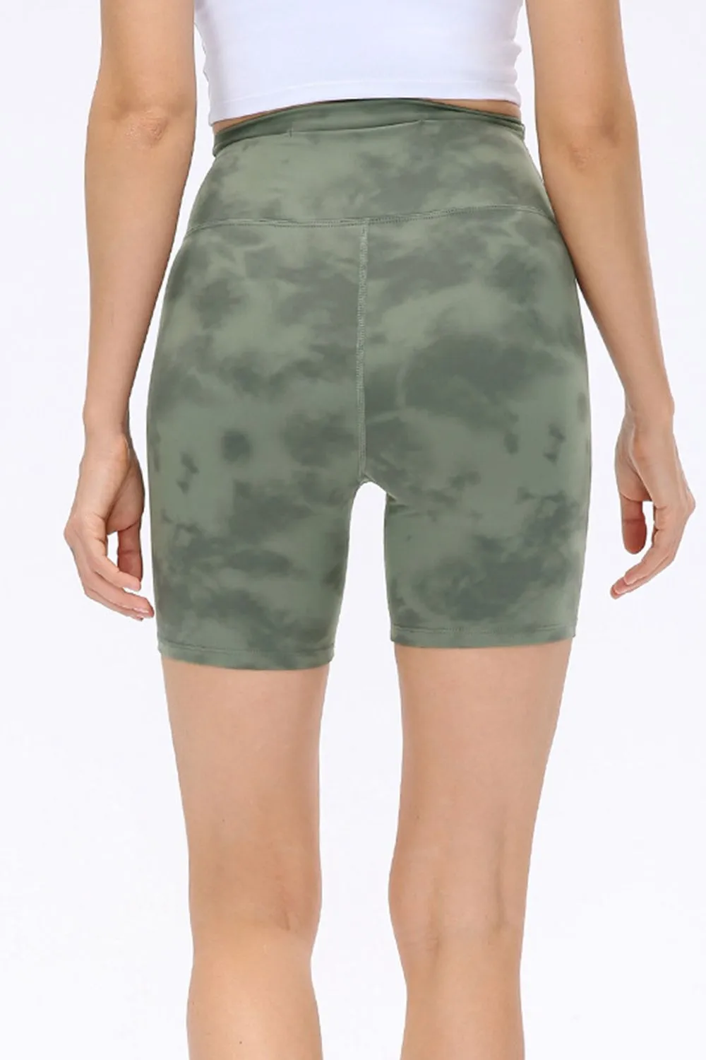Stretch Wide Waistband Sports Shorts