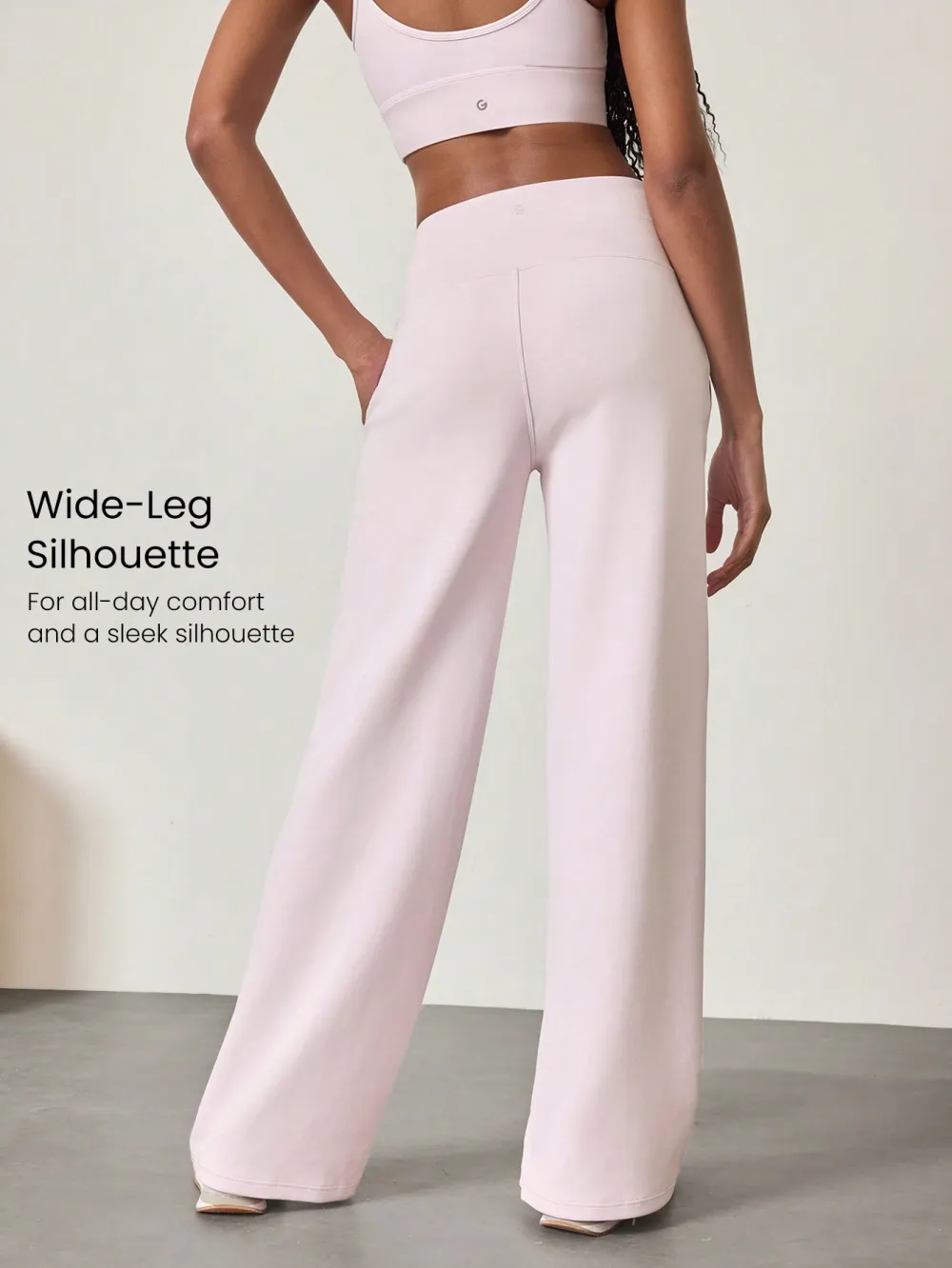 Soft And Comfortable Crewneck Sweatshirt Wide-Leg Pants Set