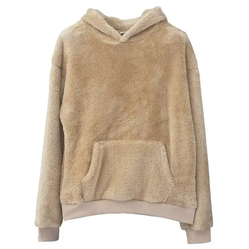 Plush Pullover Hooded Sweatshirt